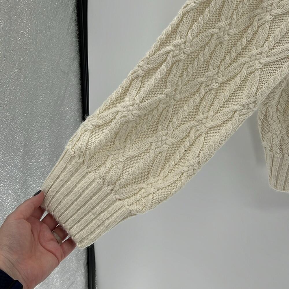 French Connection Women's Cable Knit Heavyweight Sweater - Cream - 10 - NWT - Picture 5 of 6